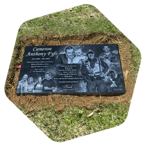 GM-Fyfe-PLAQUE Granite plaque Fyfe installed at MCB Pinnaroo Cemetery